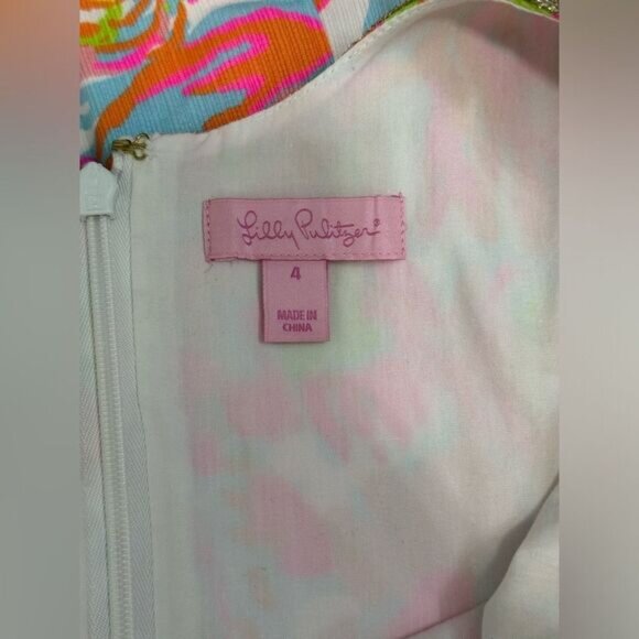 Lilly Pulitzer Janice Scuba To Cuba Shift Dress Sz 4 - Picture 6 of 13